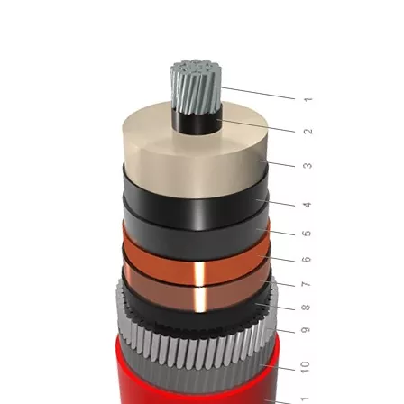 NA2XSR(AL)Y-1 mag AL XLPE PVC AWA páncélzattal